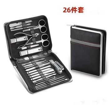 Zipper bag 26 piece set multi-use beauty suit manicure suit nail suit pedicure suit combination