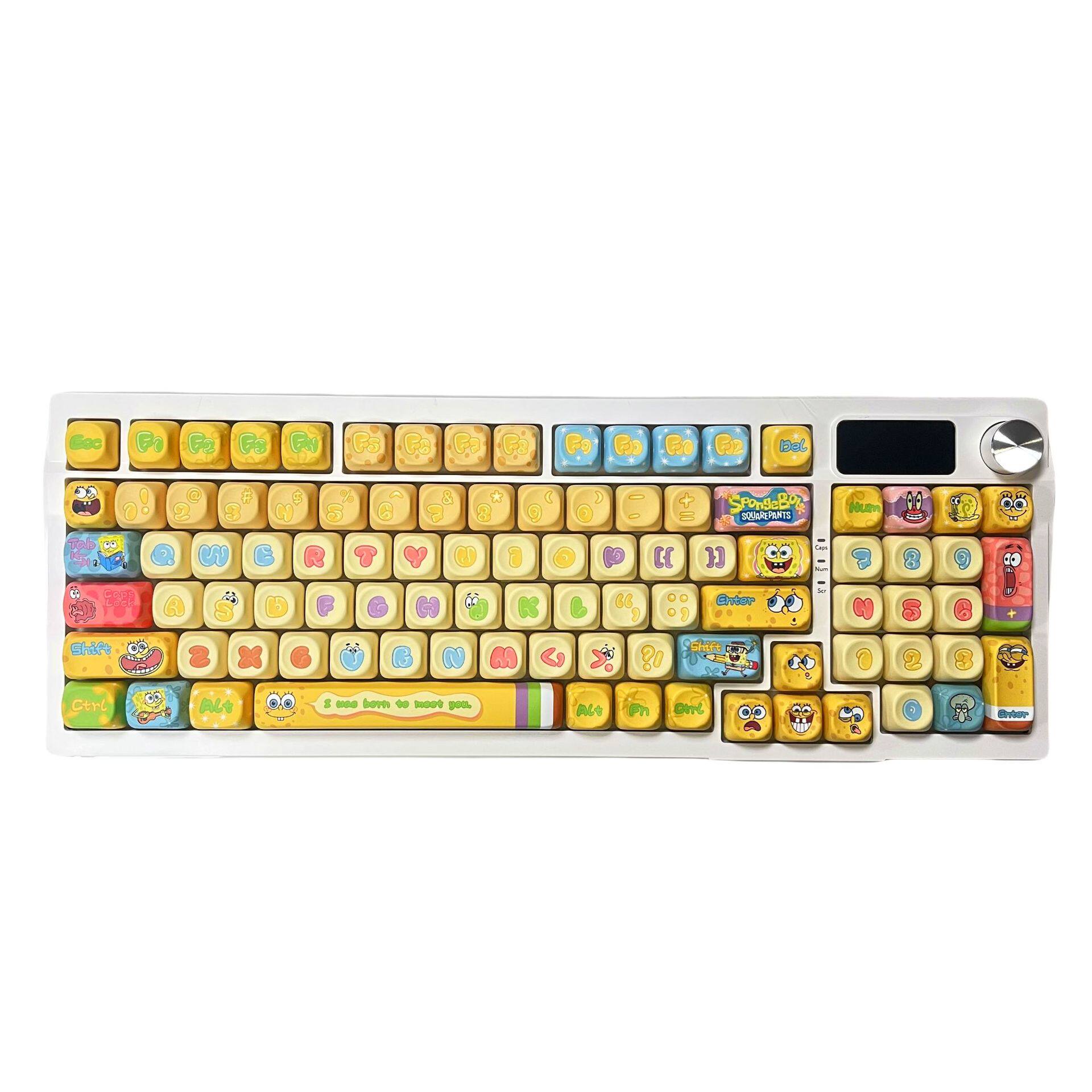 New Spongebob Squarepants Custom Keycaps Moa/Original Anime High-Value Cute Wired Gaming Computer Accessories