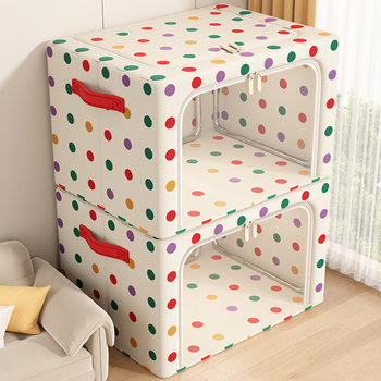 New Clothes Storage Box Foldable Oxford Cloth Storage Box Artifact Large Capacity Wardrobe Clothing Quilt Storage Box