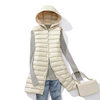 Cross-border supply Spring and Autumn New thin down jacket vest Women's Mid-length hooded seamless adhesive slim fit manufacturer batch