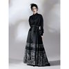 Wind-led One-sleeve Original Hanfu Many People Ming-made Black Horse-faced Skirt Summer Men's and Women's National Style Vertical Collar Short Shirt suit