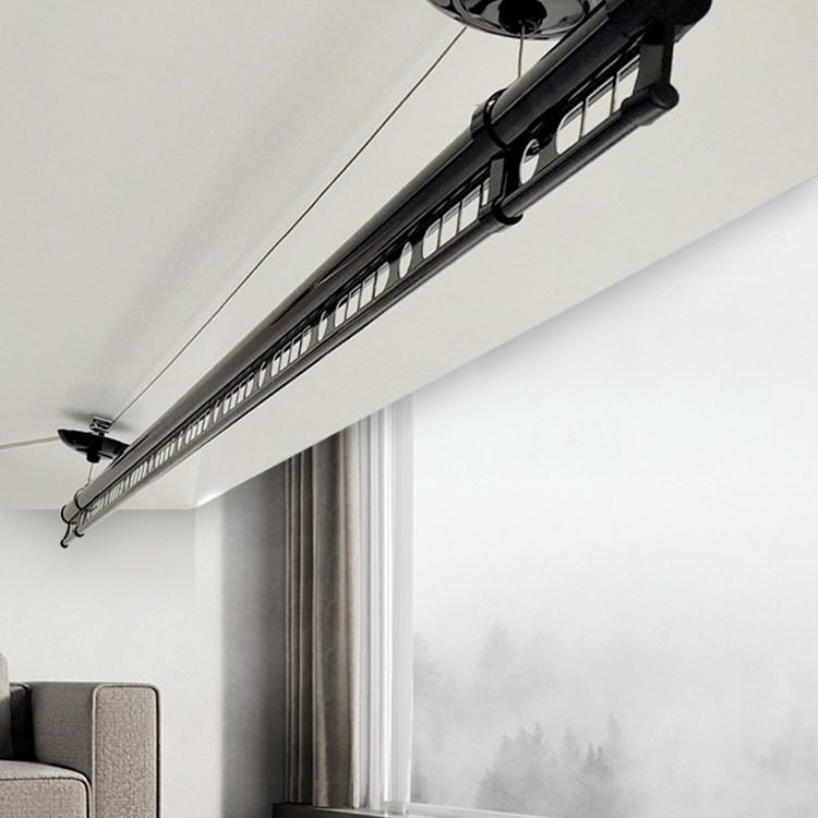 Small Balcony Single-Pole Clothes Drying Rack with Hand-Cranked Lift, Smart and Simple Clothes Drying Rack for Balcony Indoor Clothes Drying Rack