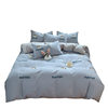 Blue Dog Towel Embroidered Cotton Bed Four-piece Set Cartoon Style Cotton Quilt Cover Children's Three-piece Set Wholesale