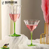 High-End Light Luxury Champagne Glasses, Vintage Floral Goblets, High-Value Crystal Cocktail Glasses, Exclusively for Foreign Trade and Cross-Border Sales