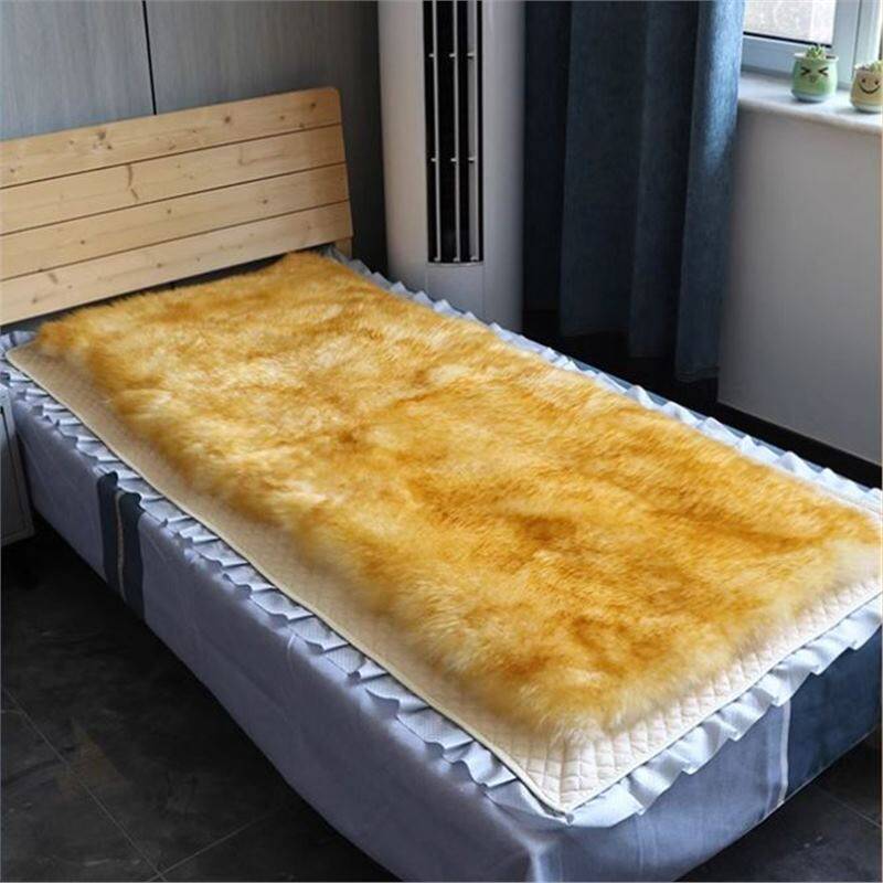 Single Mattress Bay Window Mat Fur Integrated Pure Wool Goatskin Sofa Cushion
