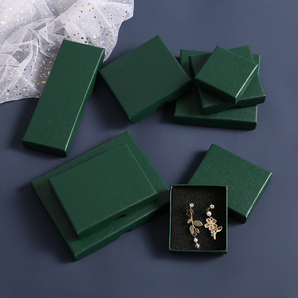 Cross-border Amazon simple heaven and earth cover jewelry box retro Lenny pattern jewelry box necklace earrings packaging box wholesale