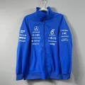 Mercedes-benz blue racing windbreaker jacket