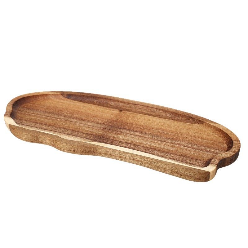 Spot Creative Solid Wood Tray Coffee Snack Cake Display Tray Creative Cloud Shape Household Solid Wood Tray