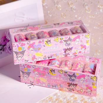 Sanrio sss new stickers laser gilding transparent tape goo card hand account tape roll stickers DIY stickers