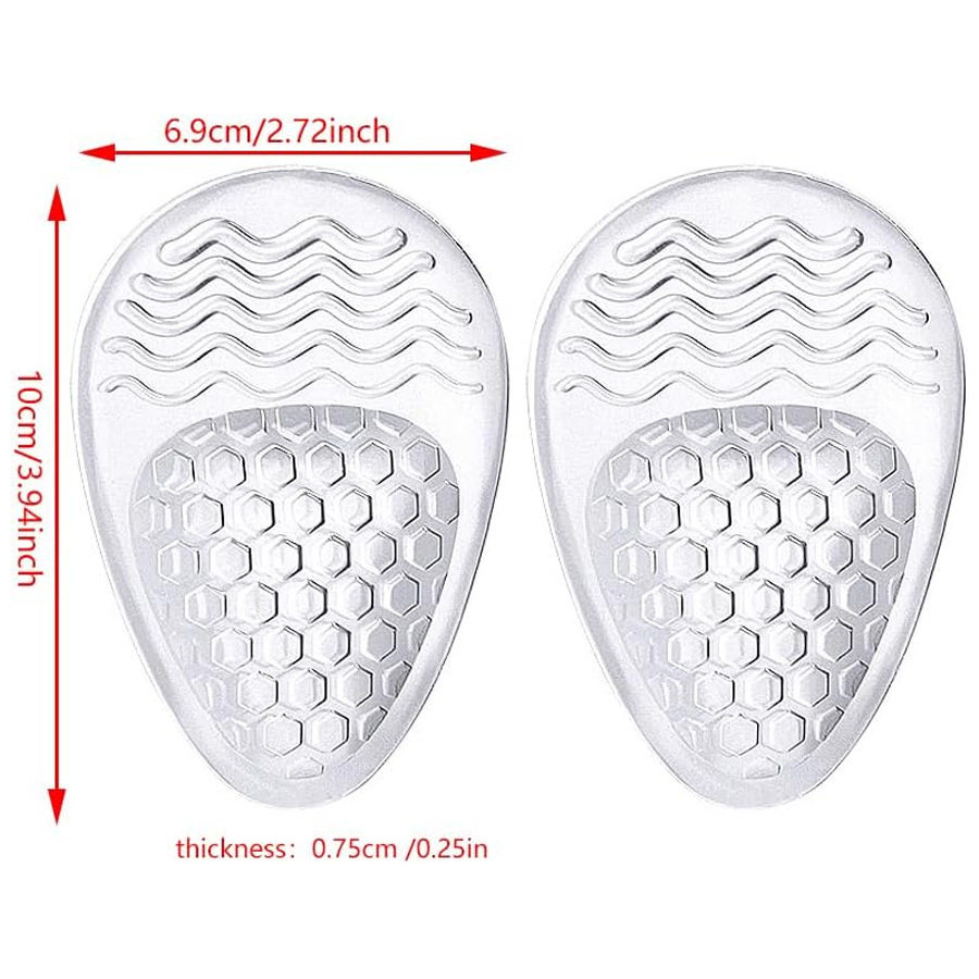 Amazon water ripple forefoot pad high heels sandals half size insoles forefoot anti-pain non-slip manufacturers wholesale