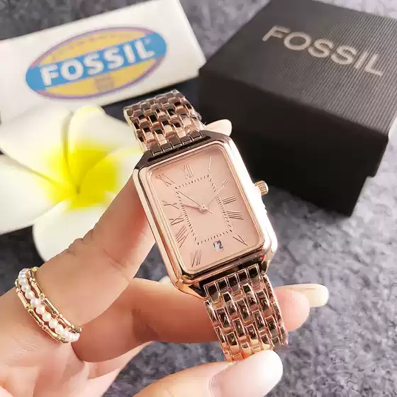 Women's Watch, Simple, Classic, Compact, Square, Temperament Watch, Women's Watch with Calendar, European and American Best-Selling Quartz Watch