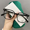 8012 New Retro Tr Large-Frame Glasses Frame Korean Fashion Anti-Blue Light Glasses Can Be Equipped with Prescription Flat Glasses