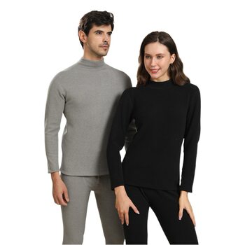 Men's Thermal Underwear Thickened with Fleece, Heat-Generating, Middle-Aged and Elderly Lamb Wool Thermal Tops and Pants, Women's Couple's Ultra-Thick Set for Winter