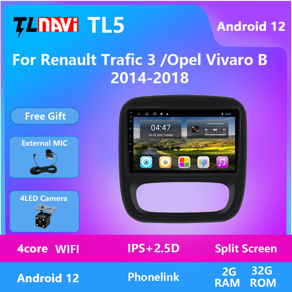 Suitable for Renault Trafic 3 Opel Vivaro B 2014-2018 car Android large screen navigation