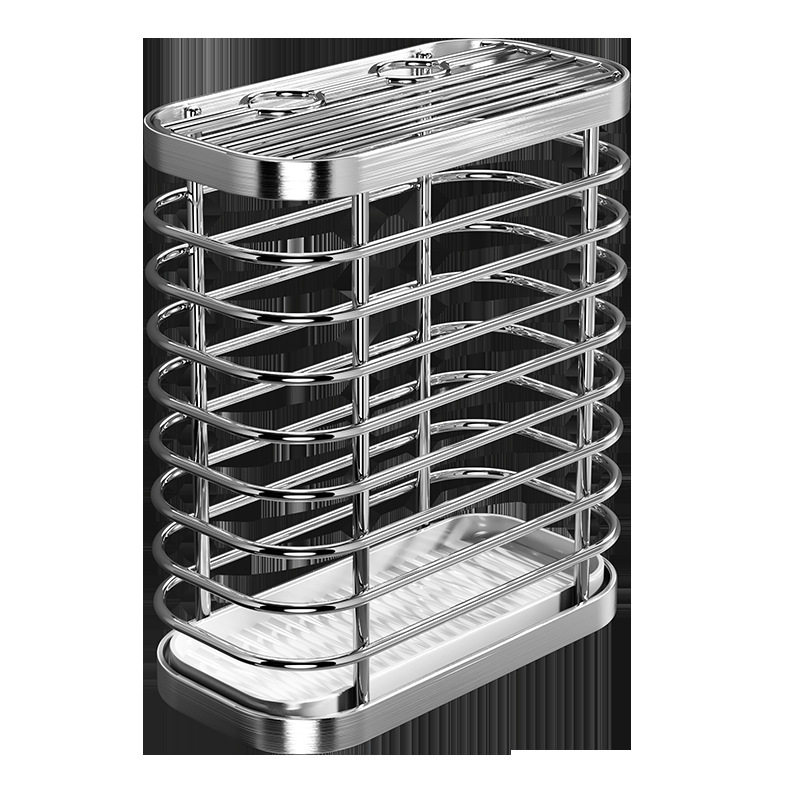 Simple Non-Punch Wall-Mounted Storage Rack Household Kitchen Chopsticks Storage Rack Wall-Mounted Countertop Dual-Use Shelf