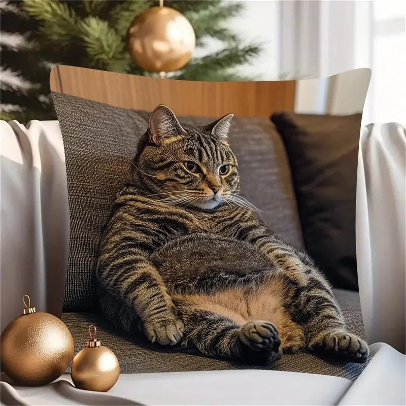 Wholesale Cross-border Pet Photo Collection Series Polyester Pillowcase Cushion Cover Square Sofa Decorative Pillowcase