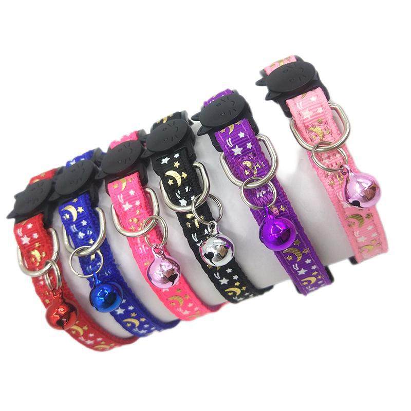 Cross-border New Collar Pet Luminous Print Collar Star Moon Luminous Cat Collar