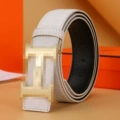 Gold buckle white