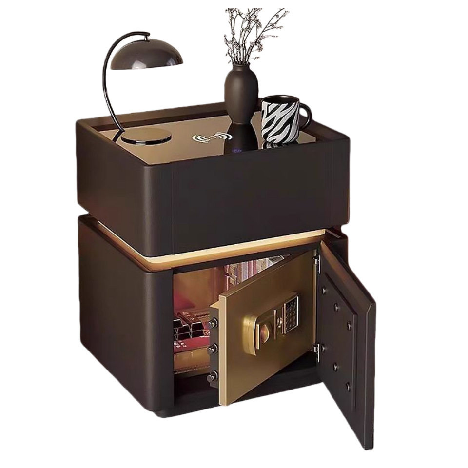 Household Multifunctional Smart Bedside Table Safe Integrated Simple Modern Bedroom Storage Locker Bedside Cabinet