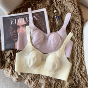 Big chest and small chest underwear women's thin seamless rabbit ears plus size chest contracting breast breast anti-sagging com