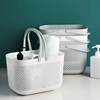 Bathroom Portable Bath Basket Plastic Bath Basket Desktop Storage Frame Washing and Bath Supplies Storage Basket Storage Basket