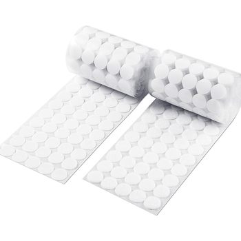 Children's Round Adhesive Velcro Early Education Nylon Self-adhesive Punch White Quiet Book 10mm Velcro