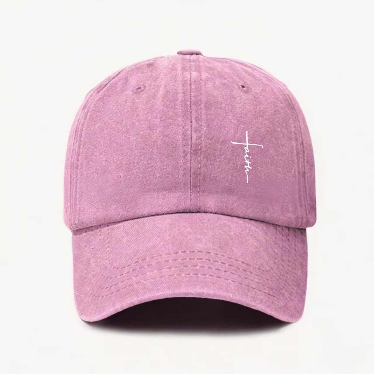 Faith 印花复古街头风水洗做旧男士女士棒球帽休闲户外活动遮阳帽
