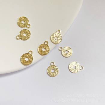 Alloy color retention 12MM small copper diy antique hair accessories bracelet necklace earrings tassel beaded pendant material