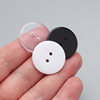 Resin Two-Eye Buttons, Versatile Shirts, Universal Transparent Small Buttons, Black and White Coats, Windbreakers, Round Buttons