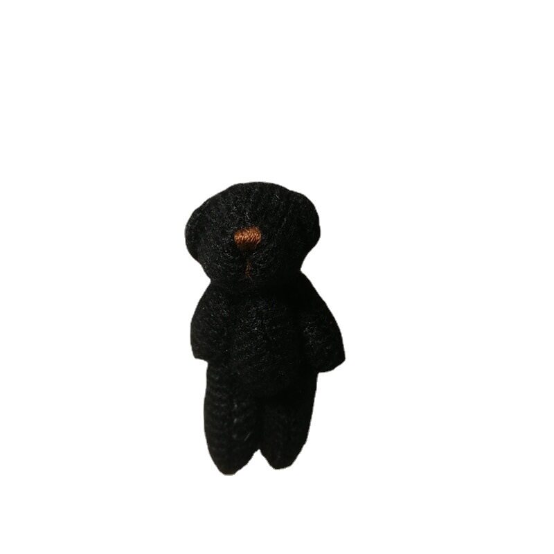 Small size plush toy mini 3.5-4.5 joint bear teddy bear black pure white accessories DIY decorations wholesale