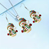 Acrylic Christmas Artificial Weaving with Colorfulful Scarf Christmas Snowman Earrings Pendant Necklace Christmas Pendant Decoration