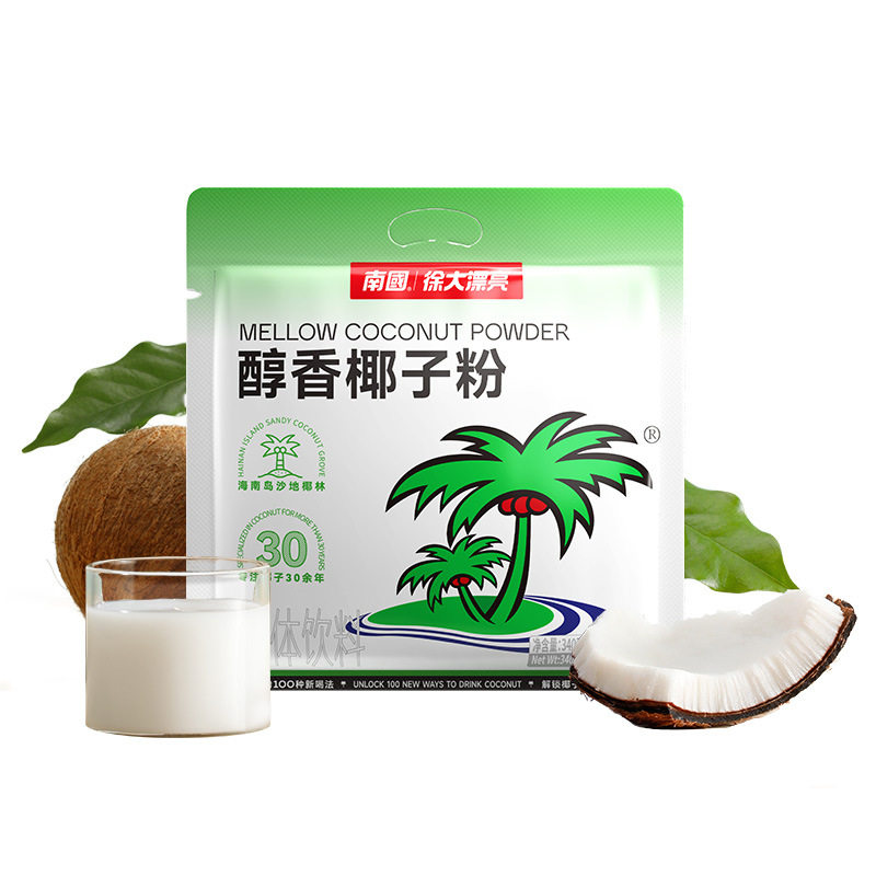 Hainan specialty Nanguo food mellow coconut powder 340g coconut milk coconut milk meal replacement leisure drink coconut milk