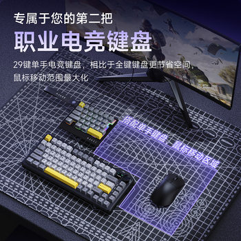 Ak029 Magnetic Axis Hifi Version Wired One-Handed Keyboard 29 Keys E-Sports Magnetic Axis Keyboard Rgb