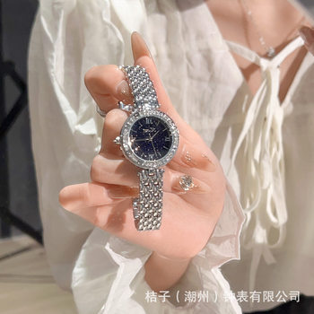 Poetry Gaudí Diamond-encrusted Star Watch Women's Light Luxury Fashion All-match Quartz Watch Waterproof Steel Band Watch New 9562