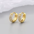 Round Ear Ring (Full Diamond Gold small size)