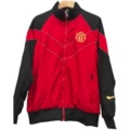 Man L Retro Red Black Embroidered Windbreaker