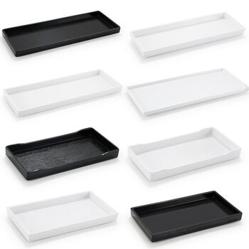 melamine shallow plate flat plate japanese-style narrow long strip plastic tray rectangular sushi barbecue barbecue plate commercial
