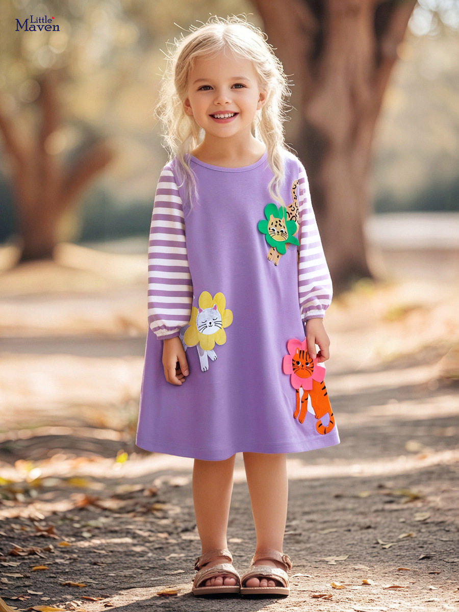 Dress, Autumn Cartoon Girls' Skirt, [Style] Kids' Dress