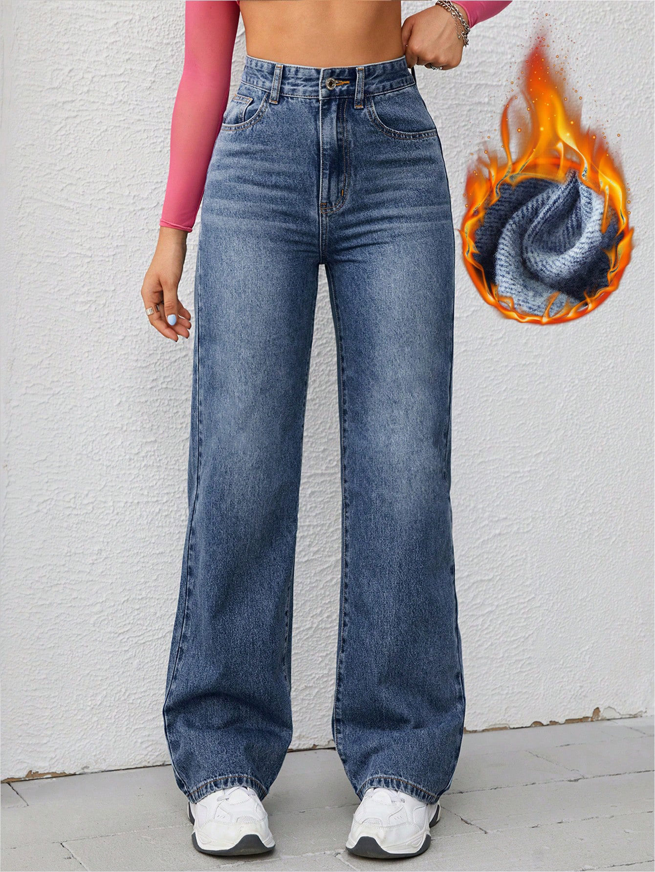 Casual Wide Leg Womens Denim Jeans Fashionable Versatile Comfortable Perfect for Everyday Wear Ready to Ship