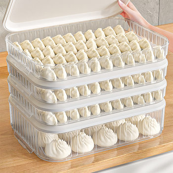 Dumpling Storage Box Refrigerator Freezing Special Wonton Dumpling Noodles Preservation Box Food Quick-frozen Sub-packaging Box