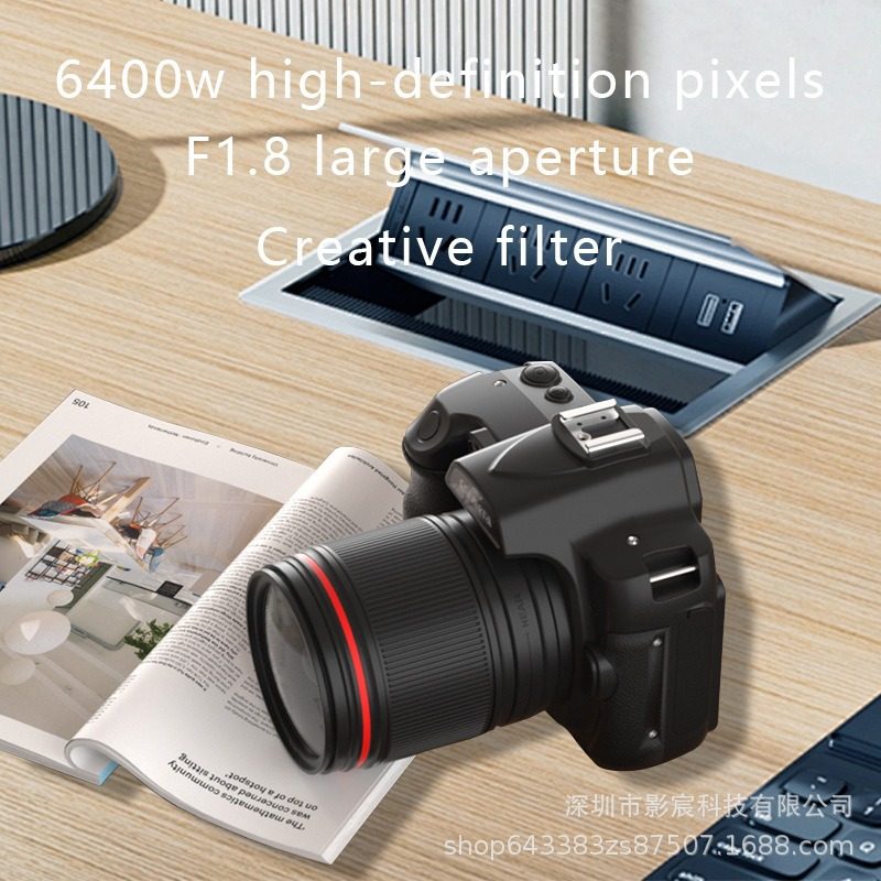 Popular Digital Camera with 64 Million Pixels, Ultra-High Definition 4K, Portable, Long Standby Time, New Product for Students with Telephoto Lens