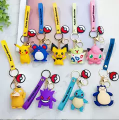Pokémon Pikachu Keychain Couple Cute Trendy Cartoon Duck Doll Keychain Bag Pendant