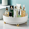 Rotating Seasoning Storage Rack Multifunctional Kitchen Desktop Storage Tray Round Fruit Tray Cosmetic Storage Box