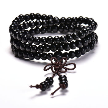 Cross-border imitation ebony beads bracelet 108 imitation rosewood beads jewelry bracelet wholesale