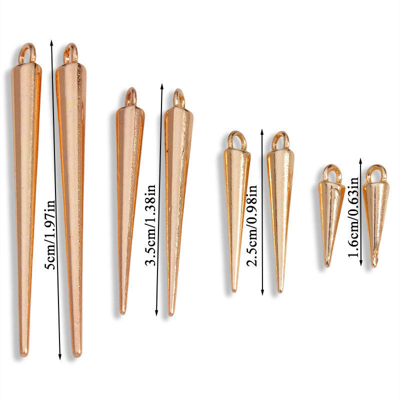 哥特风DIY合金饰品配件古银色锥子挂件手链项链水滴吊坠跨境热销