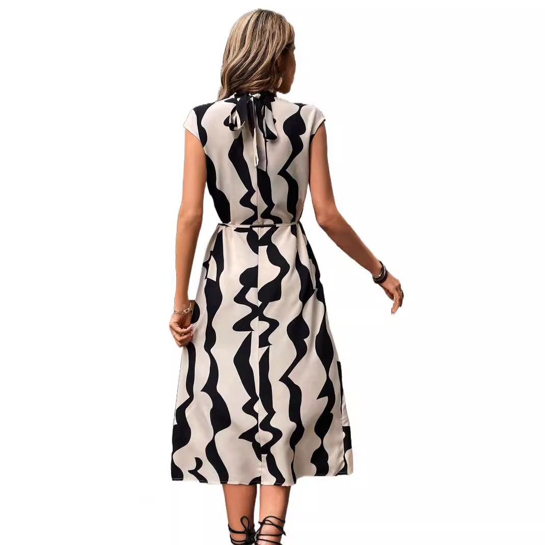Irregular Floral Print Vest Dress for Women Summer Style Mid Length Comfortable Fit Wholesale Availability
