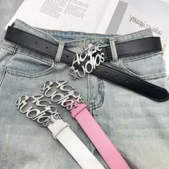 Design Sense English Niche Belt Women's Jeans All-match Fashion High-end Sense Belt Women's 2024 New Fine