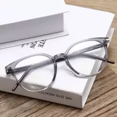 Korean Style TR Ultralight Anti-Blue Light Glasses for Women 50 Oval Frame 6646 Daily Natural Look Brightening Essential Prescription-Ready Trendy