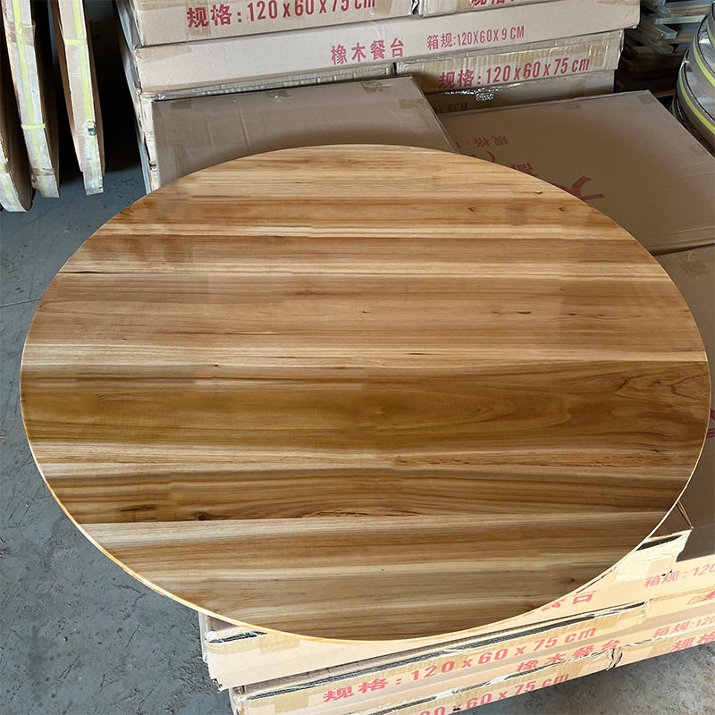 厂家直销杉木圆桌大排档饭店流水席桌面酒店家用圆桌大圆桌批发