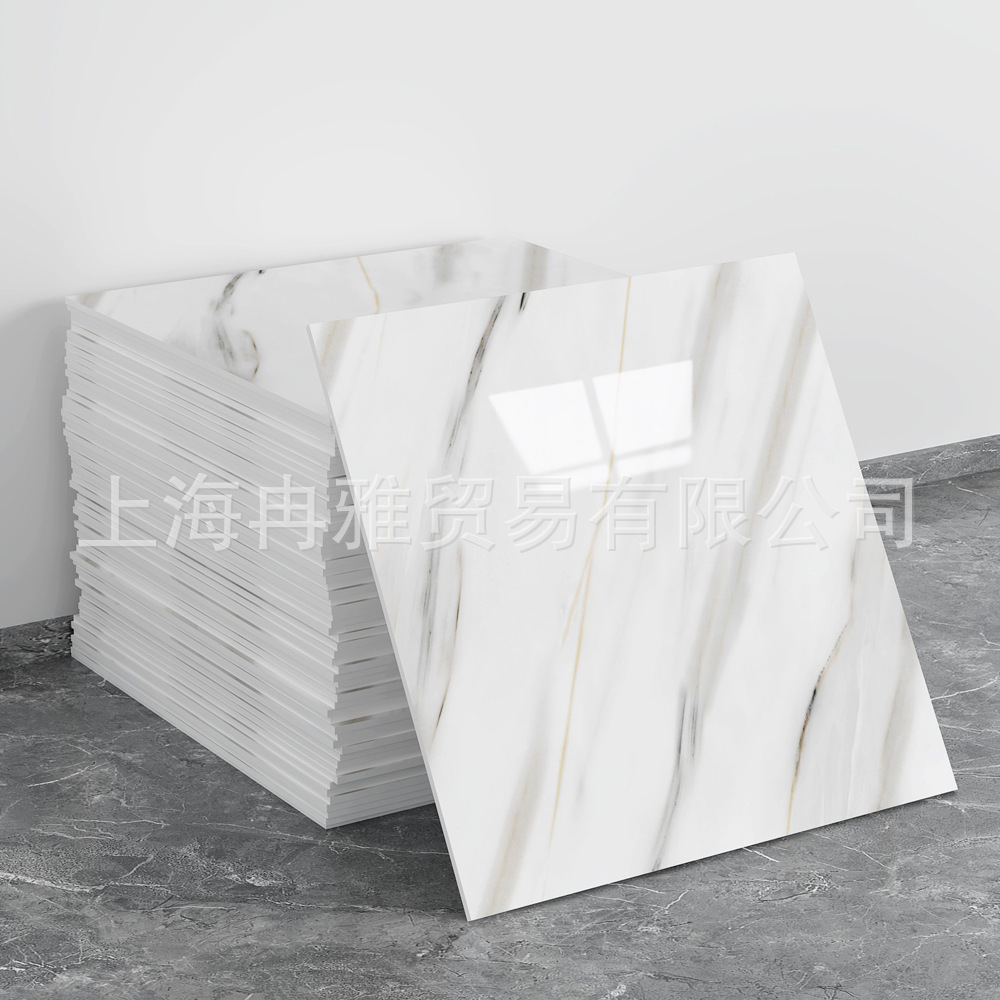 跨境外贸仿大理石鎏金3d墙面翻新装饰贴纸防油防水墙纸自粘瓷砖贴